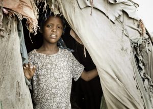 Young Somali Girl in a Nomadic Hut